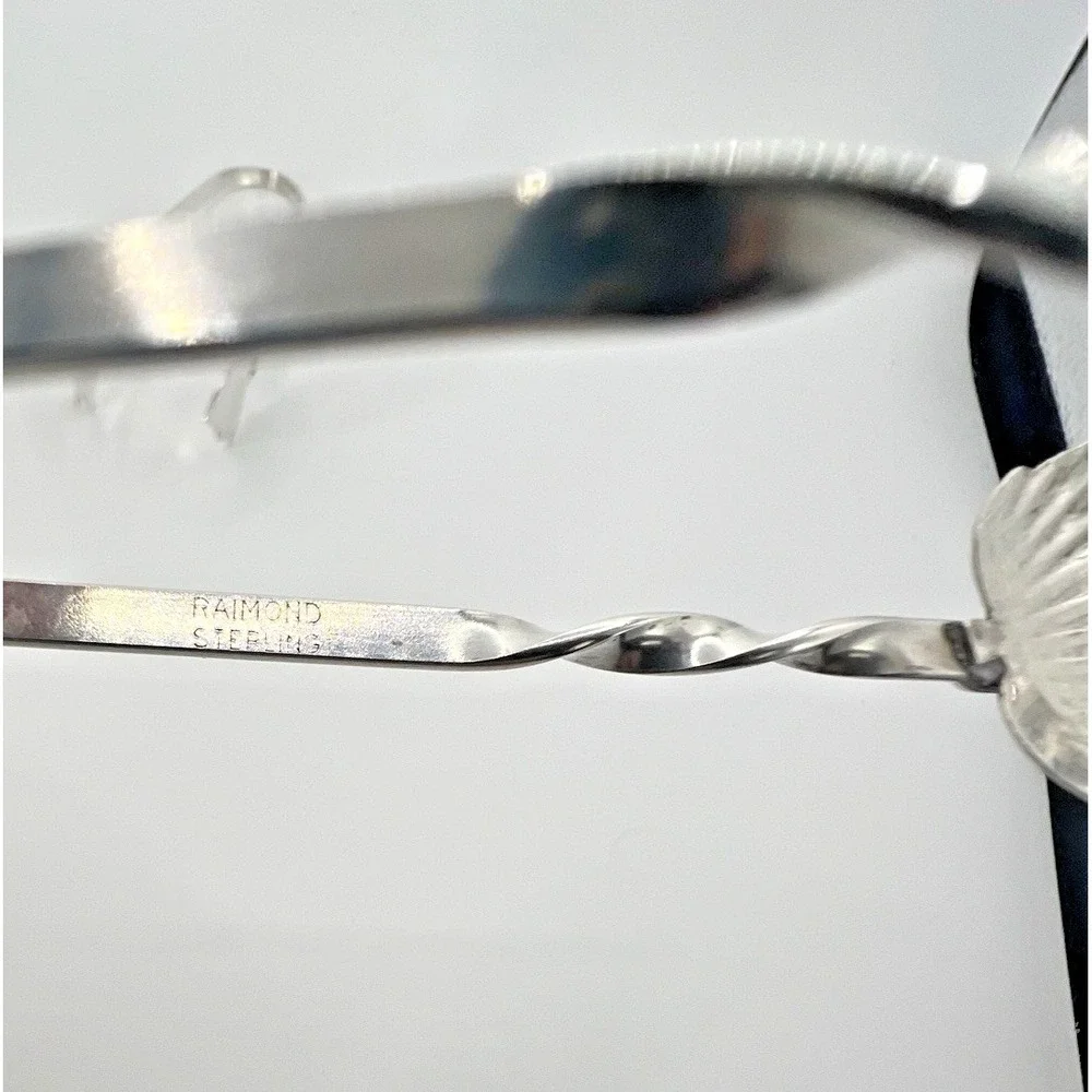 Vintage Raimond Sterling Silver Sugar Tongs Maple Leaf Pair 2 Twisted  Bon Bons